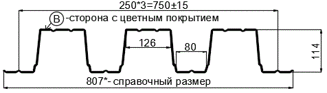 Фото: Профнастил Н114 х 750 - B (ПЭ-01-9003-0.9) в Щербинке