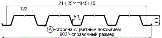 Фото: Профнастил Н60 х 845 - B (PURMAN-20-Citrine-0.5) в Щербинке