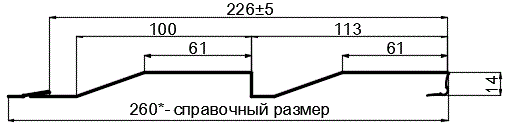 Фото: Сайдинг МП СК-14х226 (ПЭ-01-RR32-0.45) в Щербинке