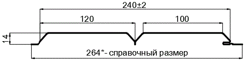 Фото: Сайдинг Lбрус-15х240 (Steelmatt-20-8017-0.4±0.08мм) в Щербинке