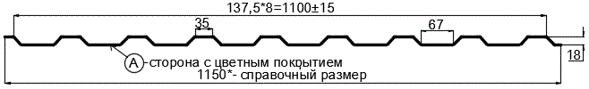 Фото: Профнастил МП20 х 1100 - A (ПЭ-01-3011-0.7) в Щербинке