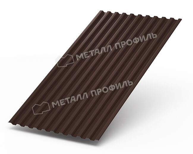 Профнастил С21 х 1000 - B (Steelmatt-20-8017-0.4±0.08мм) в Щербинке