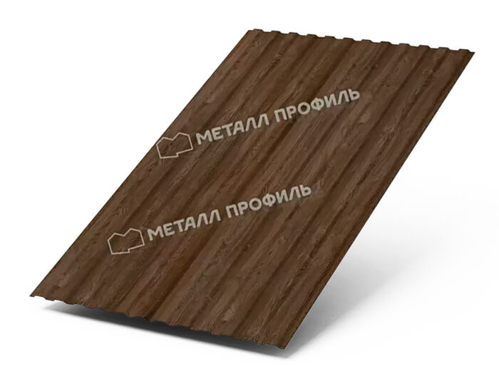 Фото: Профнастил МП10 х 1100 - B (ECOSTEEL_MA_Д-01-МореныйДуб-0.5) в Щербинке