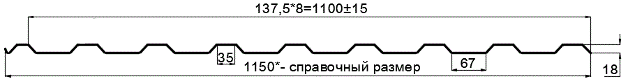 Фото: Профнастил оцинкованный МП20 х 1100 - R (ОЦ-01-БЦ-0.4) в Щербинке