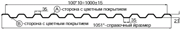 Фото: Профнастил С21 х 1000 - A (ECOSTEEL_MA_Д-12-Античный Дуб-0.45) в Щербинке