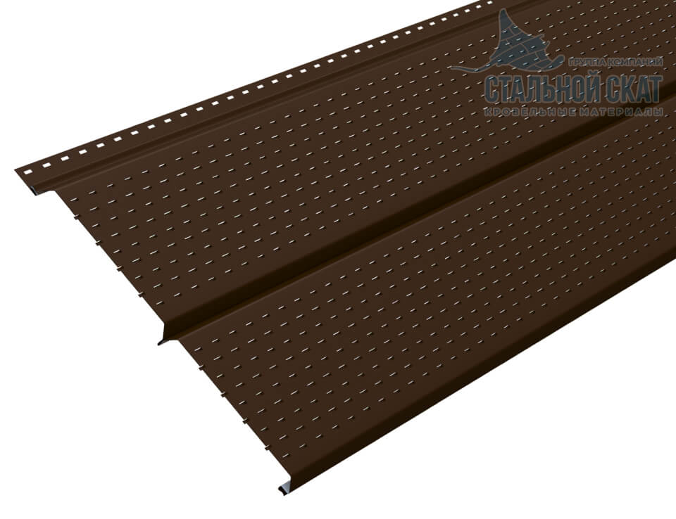 Софит перфор. Lбрус-XL-14х335 (VALORI-20-Brown-0.5) в Щербинке