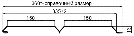 Фото: Софит перфор. Lбрус-XL-14х335 (ECOSTEEL_MA-12-Античный Дуб-0.45) в Щербинке