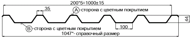 Фото: Профнастил С44 х 1000 - В Двусторонний (VikingMP_Д-01-7024-0,45) в Щербинке