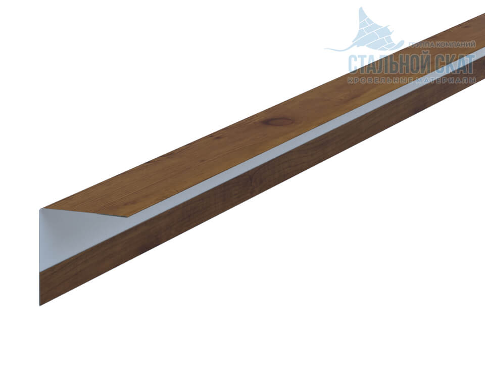 Фото: Планка угла наружного 30х30х3000 (ECOSTEEL_T-12-Дуб-0.45) в Щербинке