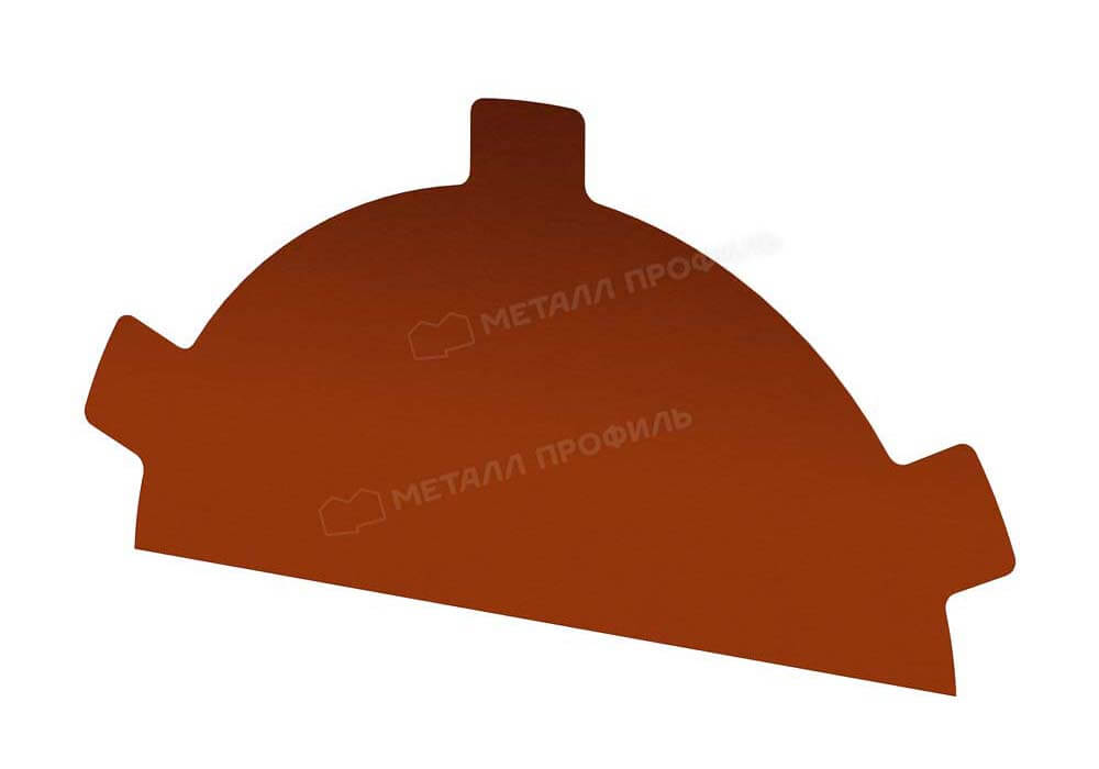 Фото: Заглушка конька круглого простая (AGNETA-03-CopperCopper-0.5) в 