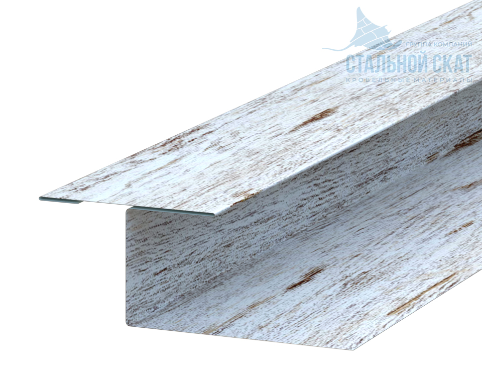 Планка стыковочная универсальная Woodstock 50х30х3000 (ECOSTEEL_MA-01-Беленый Дуб-0.5)