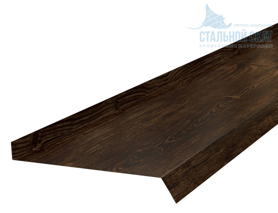Планка отлива 180х30х2000 (ECOSTEEL_MA-12-Античный Дуб-0.45)