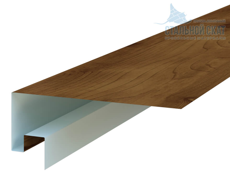 Планка откоса сложная 3D Woodstock 230х75х3000 (ECOSTEEL_T-12-Дуб-0.45)