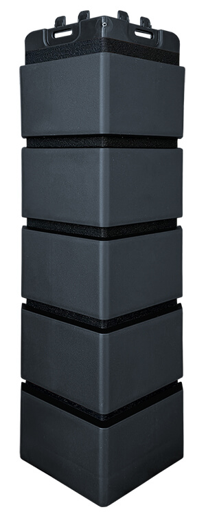Угол Grand Line Клинкерный кирпич Design графит со швом RAL 9005