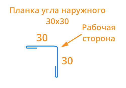 Планка угла наружного 30х30х3000 (PureTech_Mat-20-7021-0.5)