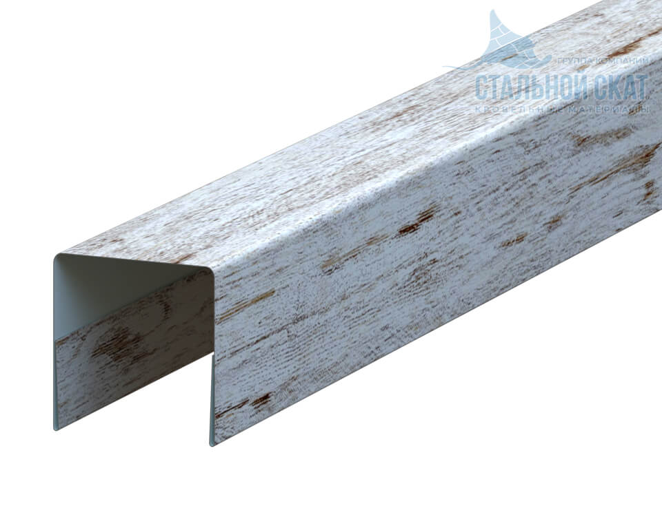 Планка П-образная 20х20х2000 (ECOSTEEL_MA-01-Беленый Дуб-0.5)
