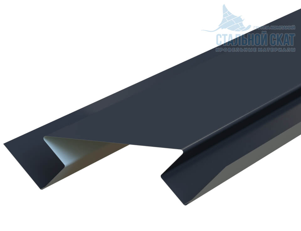Планка угла внутреннего сложного 75х3000 (VALORI-20-Grey-0.5)